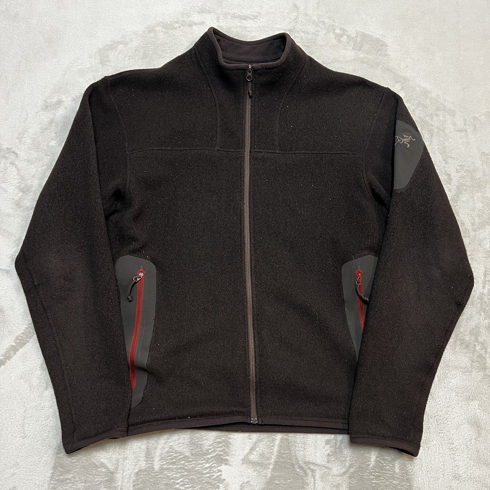 Arc'teryx Covert Polartec Full Zip Up Fleece Brown Mens Size Large Chocolate